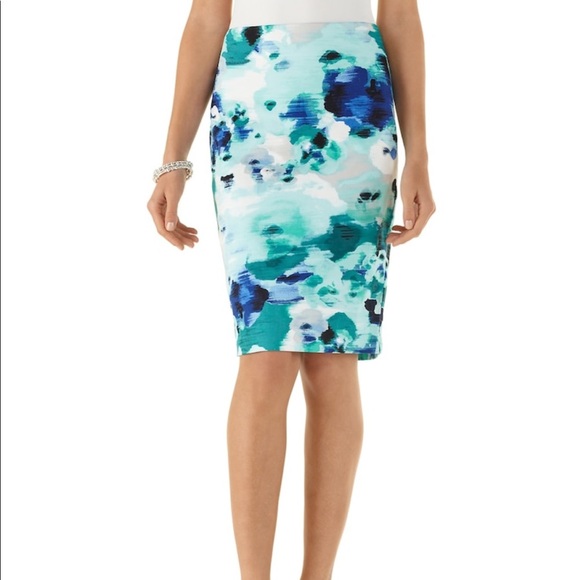 White House Black Market Dresses & Skirts - White House/Black Market Watercolor Pencil skirt